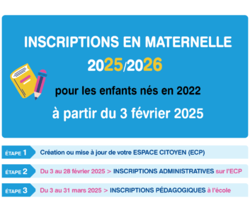 Inscriptions en maternelle 2025-2026